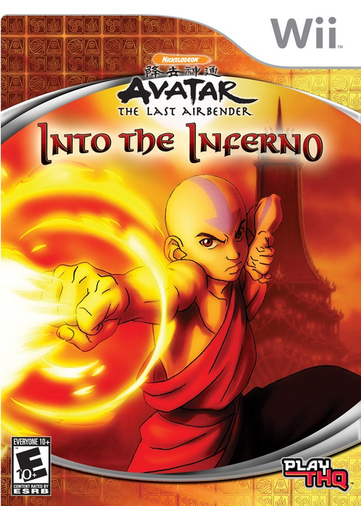 Avatar the Last Airbender Into the Inferno box art for Wii